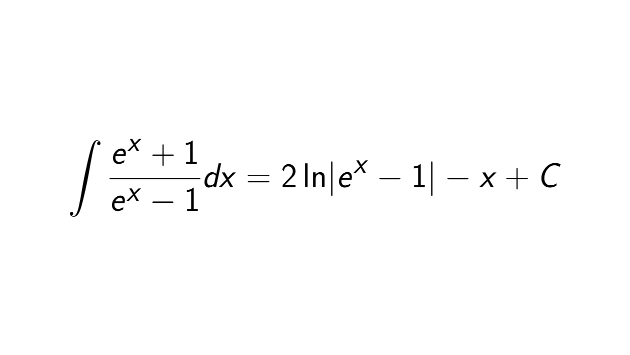 What Is The Integral Of Ex 1ex 1 Epsilonify 